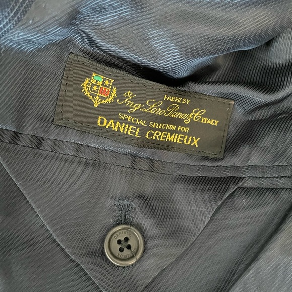 DANIEL CREMIEUX COLLECTION x Loro Piana Wool Suit in Heather Navy Size 42 L - Picture 7 of 14